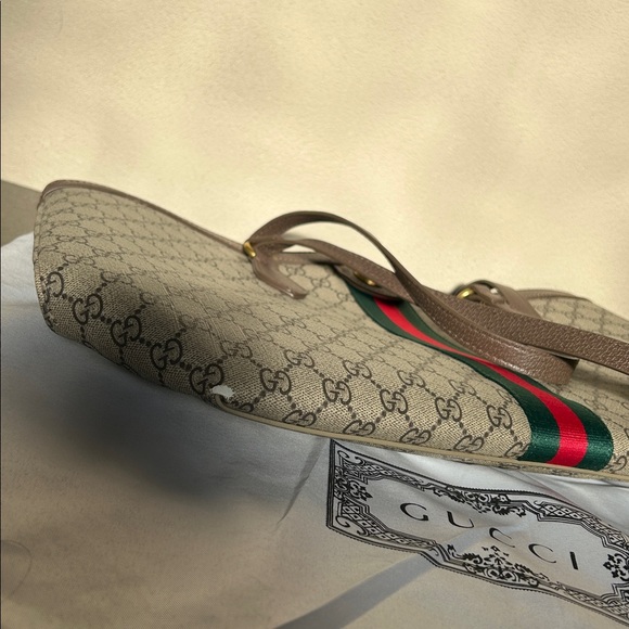 Designer Inspired Monogram Neutral Tote - Picture 2 of 4